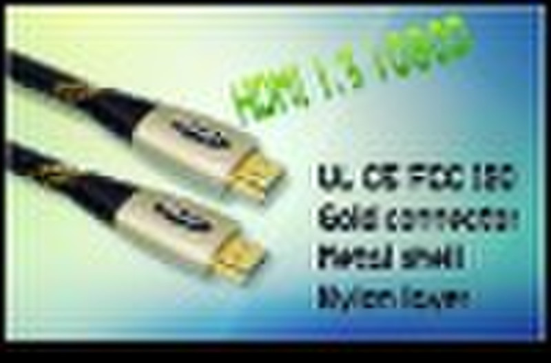 HDMI Cable V1.3 with Nylon net & Metal shell