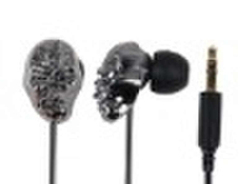 J05T silver skull earphone