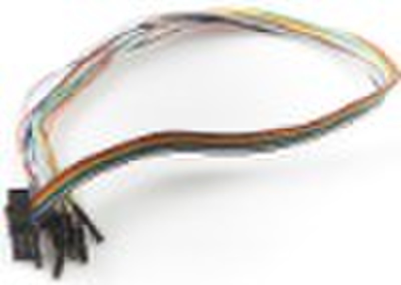 FC IDC 2.54mm rainbow cable with crimp connector