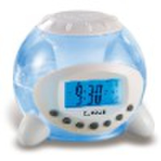 Natural sounds alarm clock with seven color changi