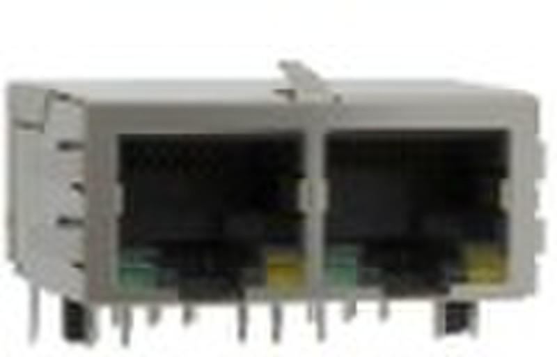 RJ45,2port, voll geschirmt, Durchführungsloch, Zurück Bracket