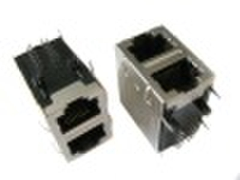 2X1 RJ45 Jack with 10/100Mbps magnetics