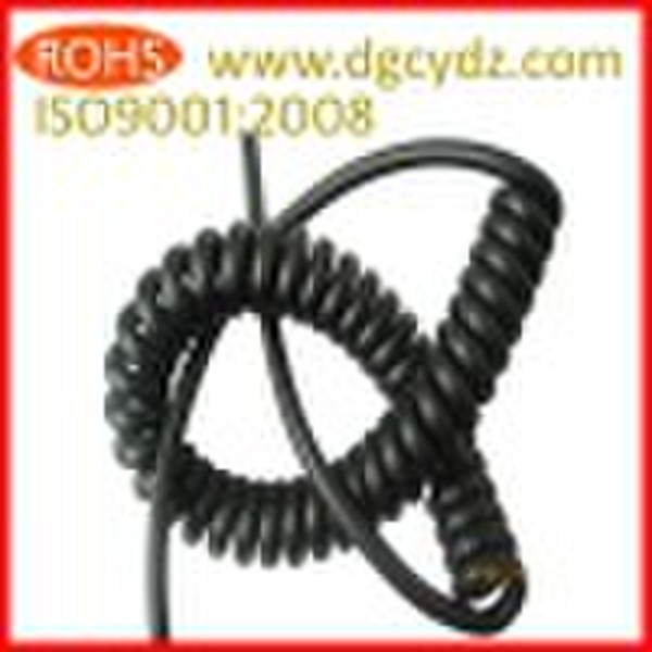 coiled cable for massage chair