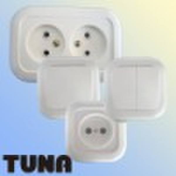 TUNA  electrical european universal wall socket/sw