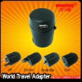 World Travel Adaptor with USB SWA001+USB