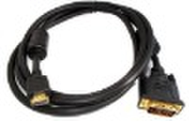 Gold DVI male to HDMI Cable for PC HDTV LCD