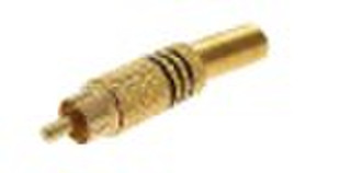 RCA connector metal plug gold planted