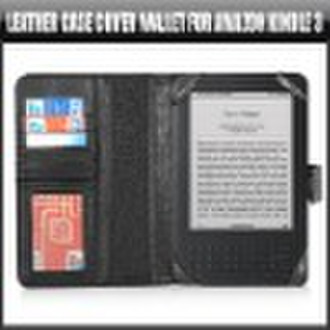 Leather Case Cover Wallet for Amazon Kindle 3,YAM1