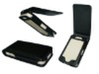 New BLACK LEATHER CASE COVER SKIN FOR APPLE IPHONE