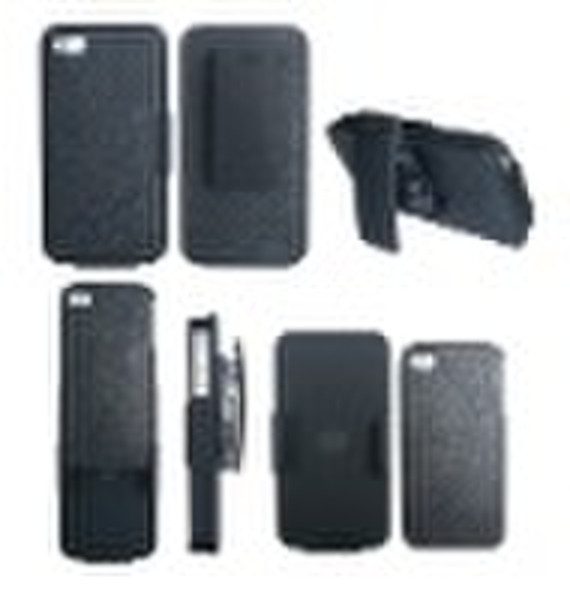 Stand Holster Leather Case Cover for iPhone 4g