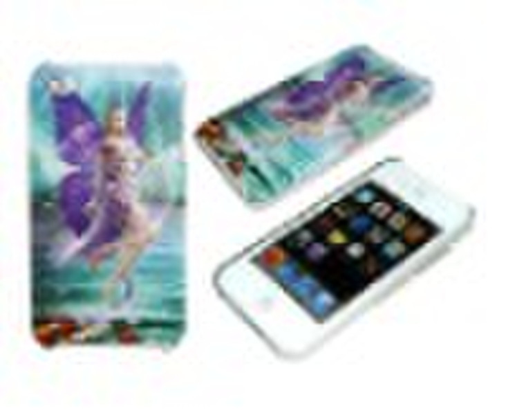 For iPhone 4G water-transfer shiny back cover+clea
