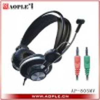 Portable black Hi-fi computer headphone