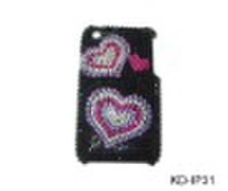 heart designed bling mobile phone 3G case