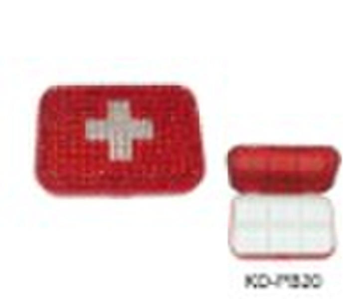 rhinestone rectangle pill box