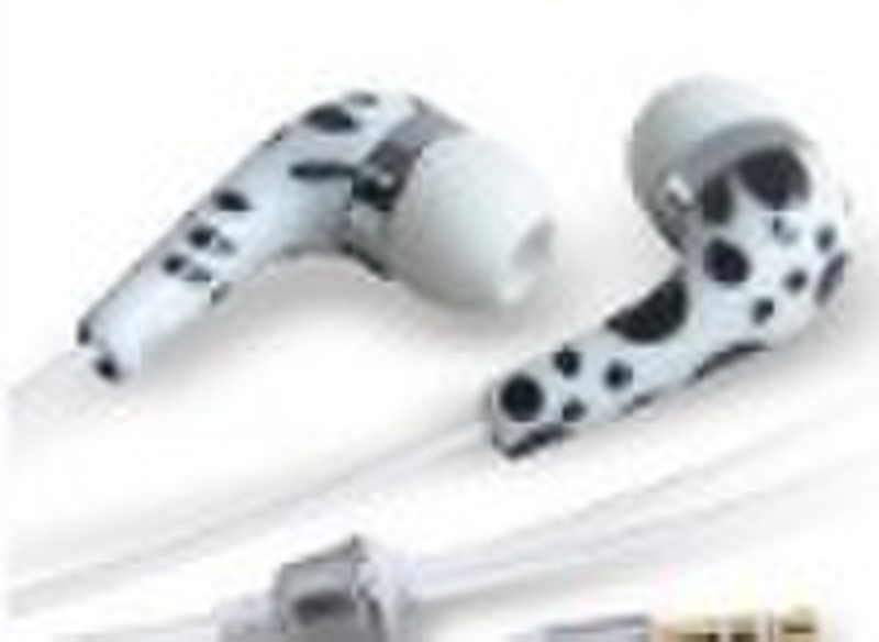 Spotted water tranfer fashion in-ear earphone &