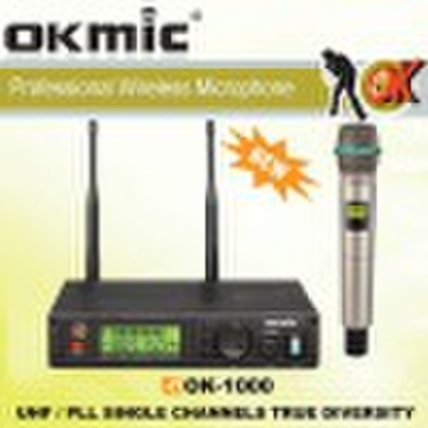 UHF wireless true diversity microphone