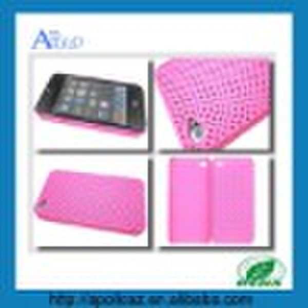 Plastic Hard Back cover for iphone 4 Pink FREE SAM