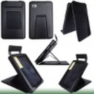 Leather Case for samsung galaxy p1000 with Adjusta