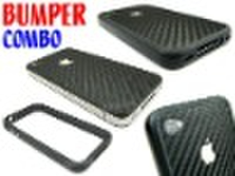 Bumper+leather case+stylus for iphone 4