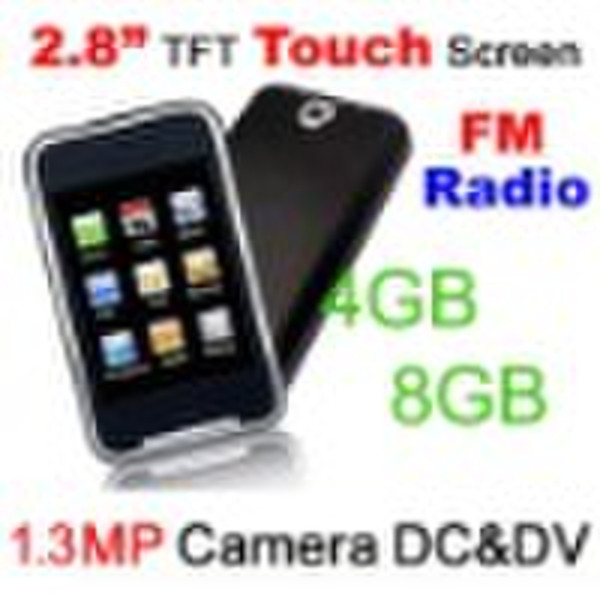 2.8" TFT touch mp4 player with 1.3M camera (S