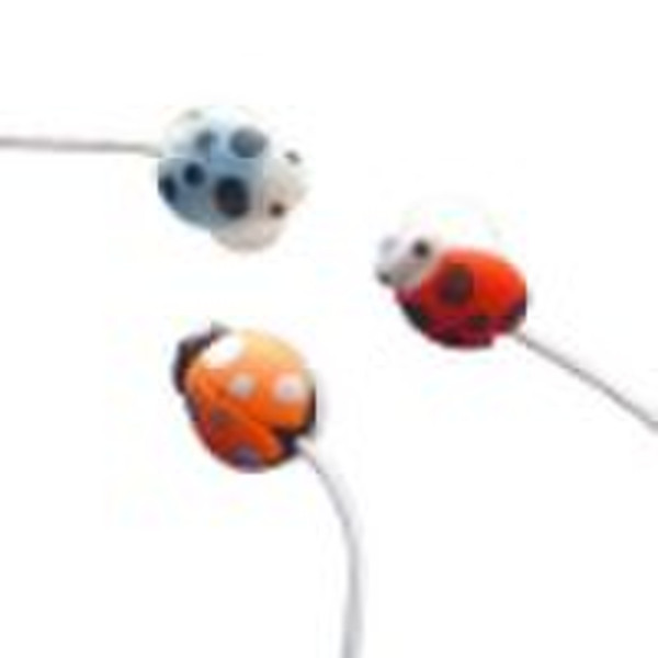 V-929 ladybug stereo earphone