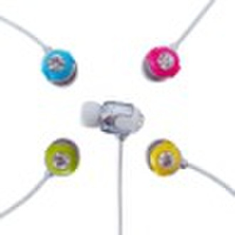 V-983 colorful cystal earphone