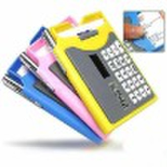 Solar calculator with name card holder