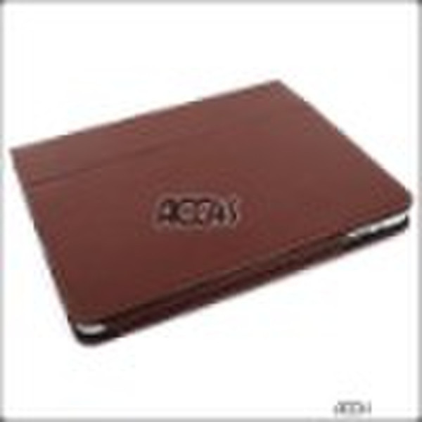 Brown Litchi Pattern Genuine Leather Protective Po