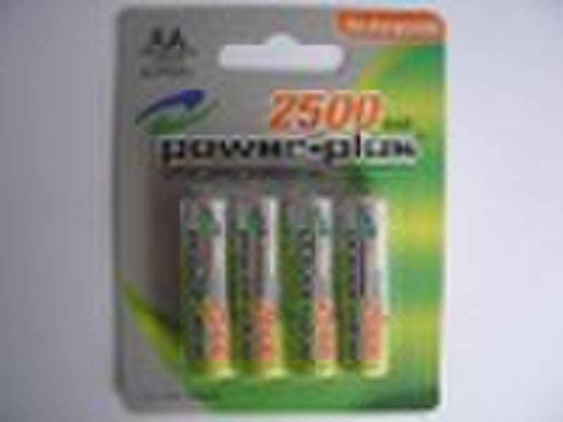 2500mAh Ni-MH аккумуляторная батарея AA