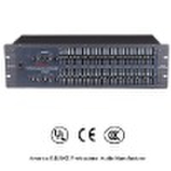 Graphic equalizer,3U dual 31 band 1 / 3 octave gra