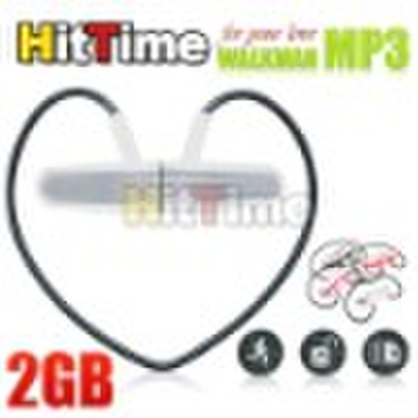 2GB Wirless Portable Walkman Neck-Band MP3 Player