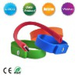 Hot selling promotional silicon bracelet usb drive