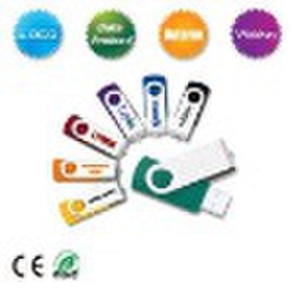 Hot selling OEM logo swivel thumb drive