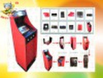 Tall Red Arcade Game Machine