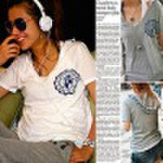 2010 Fashion short sleeve T-shirt with a hood