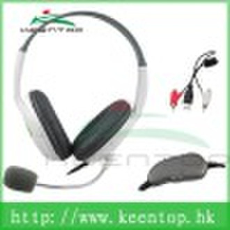 3 in 1 high fidelity stereo headphone for PS3/pc/X