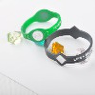 Fashion ions silicone power bracelets with hologra