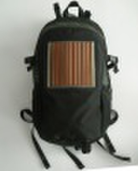 Solar energy backpack with new flexible panel