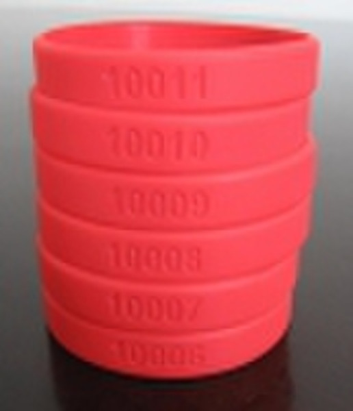 Running numbers silicone wristbands