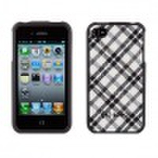 Fitted for iphone 4G Black & White Plaid