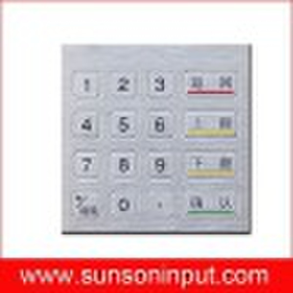 Metal keypad,Metal Pinpad,ATM keypad