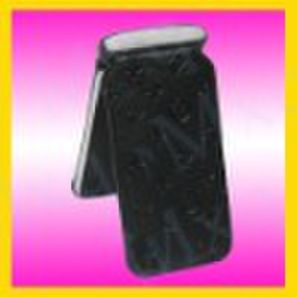 Black Leather Flip Case Cover For Apple iPhone 3G