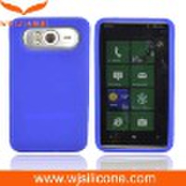 Blue Silicone Gel Skin Case for HTC HD7 New