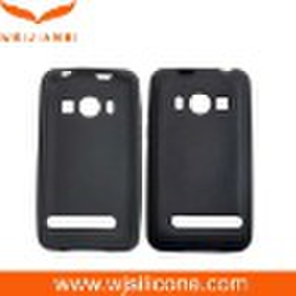 Black Silicone Gel Skin Case Cover for HTC Evo 4G