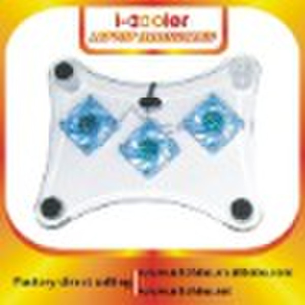 Promotional 3 Fan Laptop Cooling Pad, with CE &