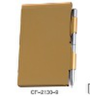 Metal notepad with pen