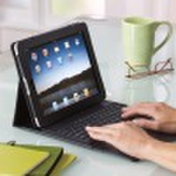 Bluetooth Keyboard for iPad with Leather Case