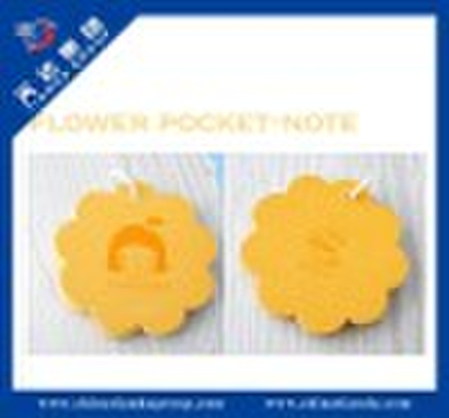 orange flower shaped pocket notepad tdb-00614