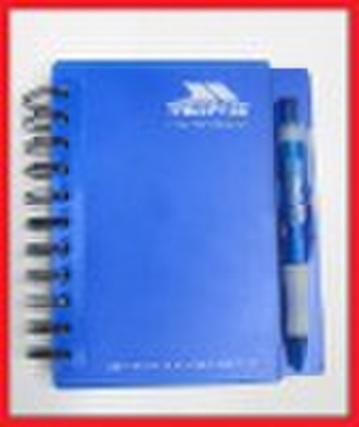 100gsm eco plastic cover notebook and pen set