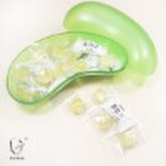 transparent plastic lidded cashew shape candy box